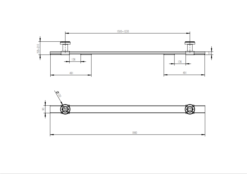 Katool Scissor Lift Support Bar Kit