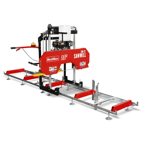 MechMaxx 22" Gas-Powered Portable Sawmill, 274cc 8.1HP DUCAR Engine