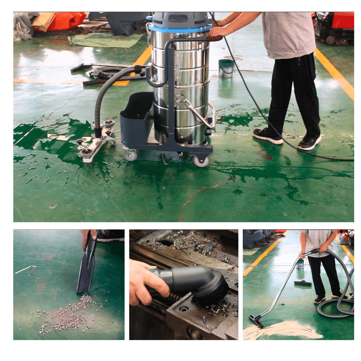 Sanitmax SM100 Heavy Duty Industrial Vacuum Cleaner, 26.4 Gal, 3 Motor HEPA, 212 CFM