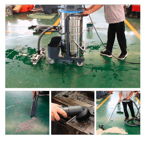 Sanitmax SM100 Heavy Duty Industrial Vacuum Cleaner, 26.4 Gal, 3 Motor HEPA, 212 CFM