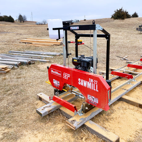MechMaxx 22" Gas-Powered Portable Sawmill, 277cc 9.5HP Kohler Engine