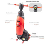 Sunmax SM430 17" Walk-Behind Automatic Floor Scrubber, 360 Degree Rotating Head, 10000 sqft/h, Cordless Rechargeable Lithium Battery