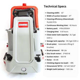 Sunmax SM860 34" Ride-On Floor Scrubber Dryer Machine