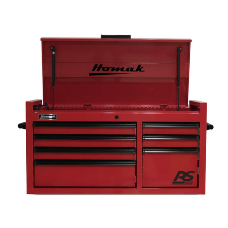 Homak 41" RS Pro 7-Drawer Top Chest — 24" Depth, 100 lb Slides, 3-Outlet Top Till