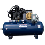 Castair 5 HP Industrial Two-Stage Cast Iron Air Compressor – 17.5 CFM @ 175 PSI, 80 Gal ASME Tank