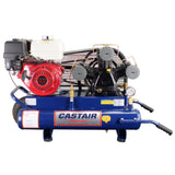 Castair Contractor Gas-Powered Honda Air Compressor – Up to 18.6 CFM @ 100 PSI, Single-Stage 125 PSI