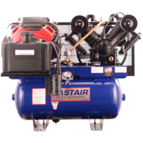 Castair Honda Gas-Powered Two-Stage Air Compressor – Up to 43.6 CFM @ 175 PSI, 30 Gal ASME Tank