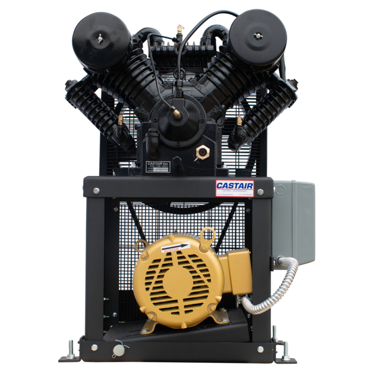Castair 7.5 HP Cube Tankless Air Compressor Power Unit – 24.8–28.1 CFM @ 175 PSI
