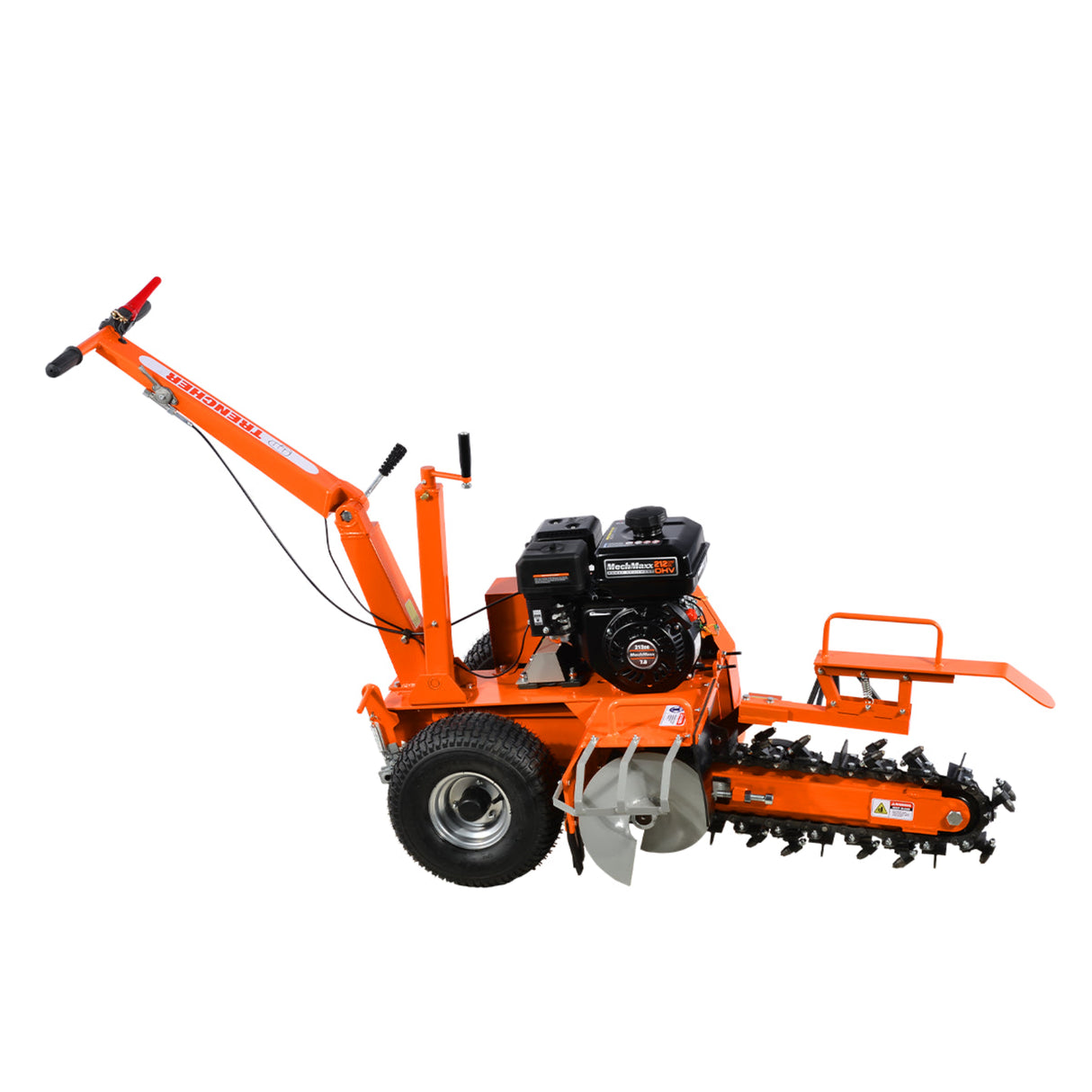 MechMaxx 7HP Gas Powered Cable Ditching Mini Trencher, TCR650