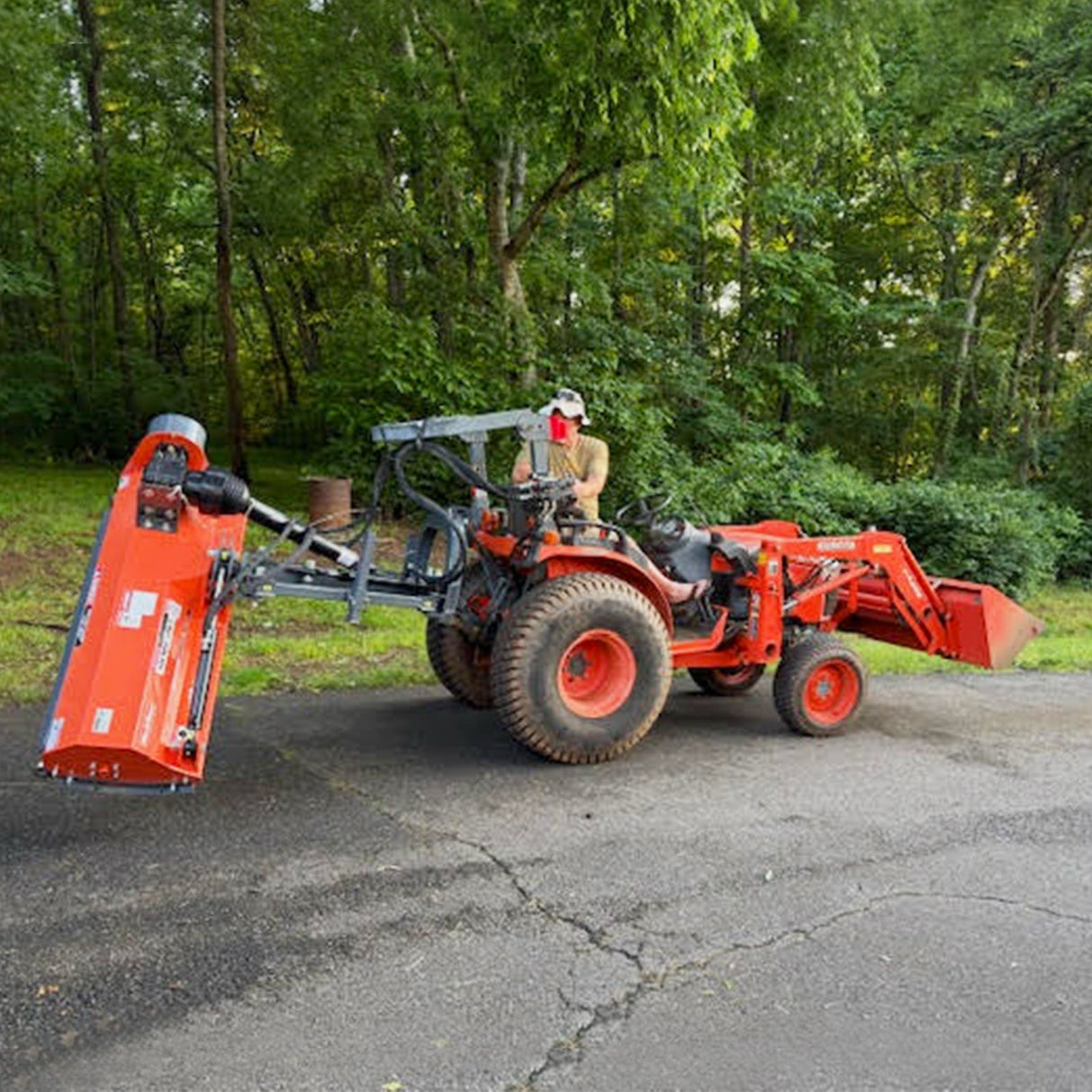 MechMaxx 48" Offset Flail Ditch Bank Mower, 3-Point, 25-50HP, VAM48