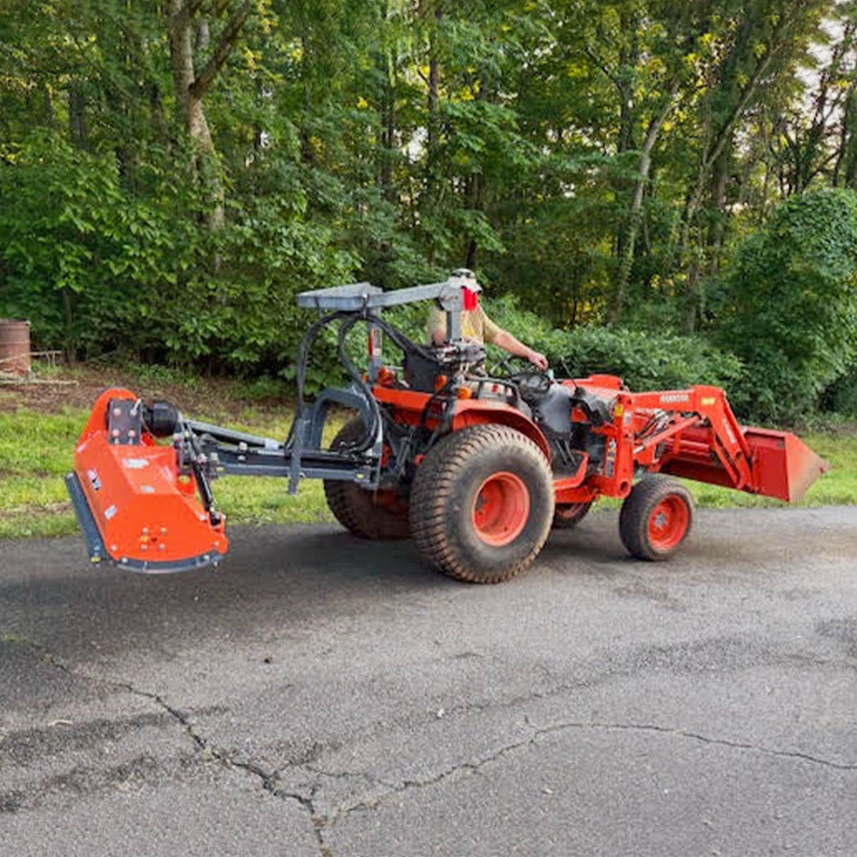 MechMaxx 48" Offset Flail Ditch Bank Mower, 3-Point, 25-50HP, VAM48
