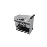 Homak 44" RS Pro 9-Drawer Flip-Top Power Service Cart — Stainless Worksurface, 4 Outlets + 2 USB
