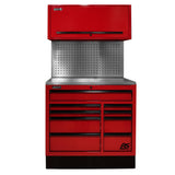 Homak 41" CTS Centralized Tool Storage Set — 9-Drawer Roller Cabinet, Canopy & Tool Board Backsplash
