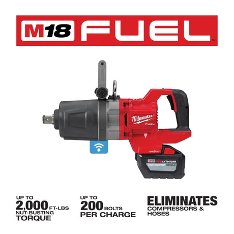 Milwaukee M18 FUEL 1 in. D-Handle High Torque Impact Wrench with ONE-KEY Kit