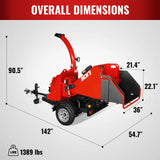 MechMaxx 25HP 750cc Zonsen 7" Hydraulic Feeding Wood Chipper, DCH7