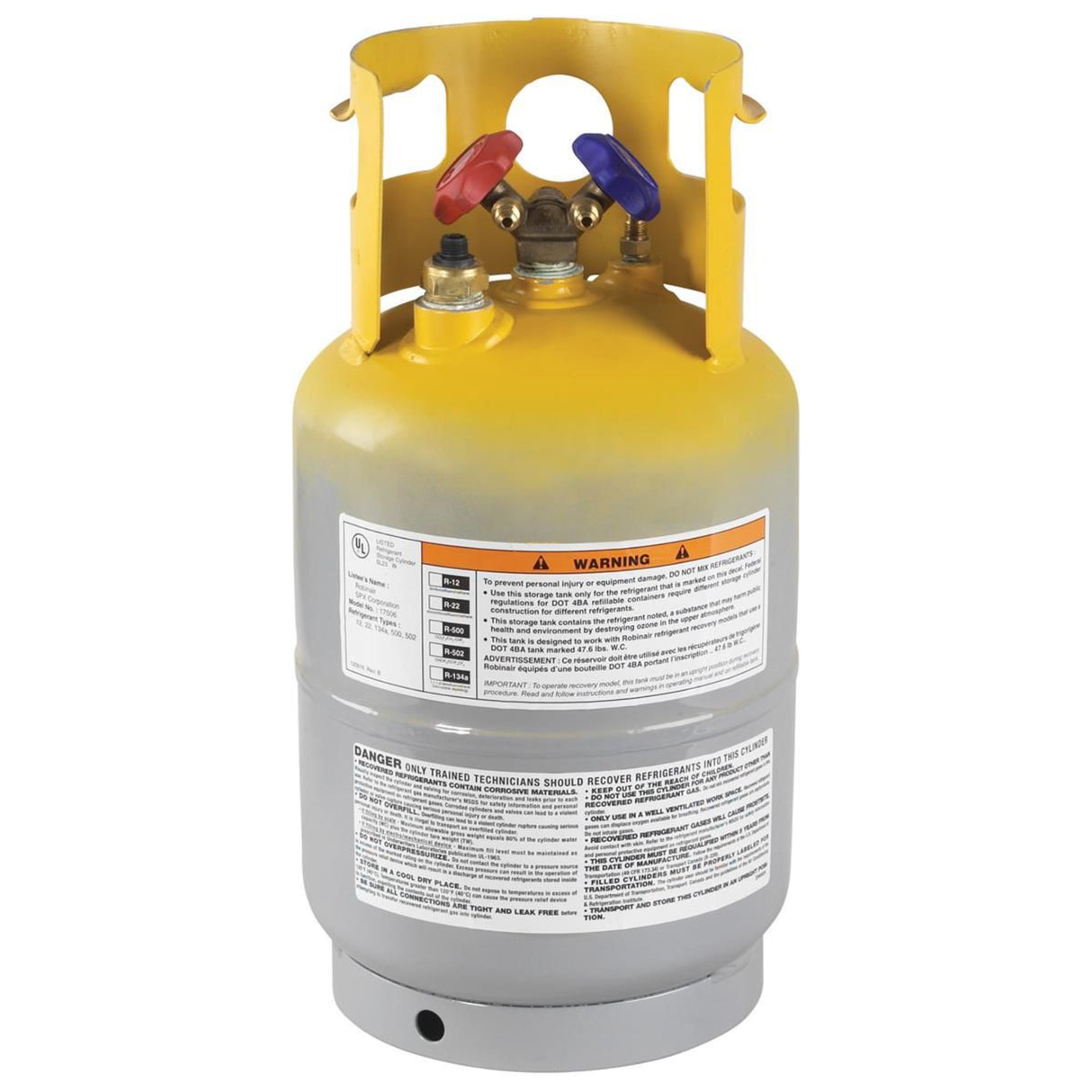 Robinair 17605 30 lb Refillable Refrigerant Tank with Float Switch