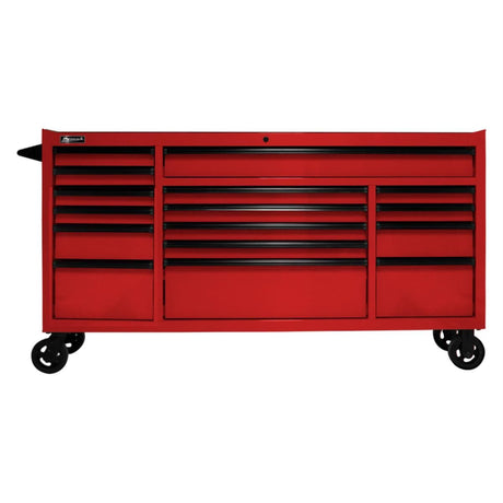 Homak 72" RS Pro 16-Drawer Roller Cabinet — 24" Depth, 100 lb Slides, 660 lb Casters