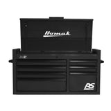 Homak 41" RS Pro 7-Drawer Top Chest — 24" Depth, 100 lb Slides, 3-Outlet Top Till
