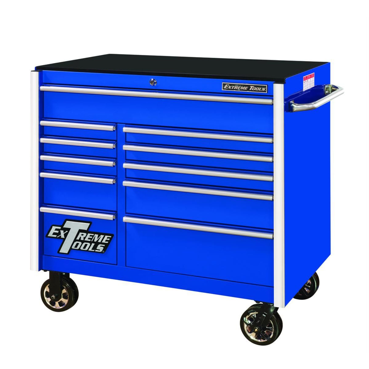 Extreme Tools RX Series 41in W x 25in D 11-Drawer Roller Cabinet, Blue