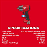 Milwaukee M18 FUEL 1/2 in Controlled Mid-Torque Impact Wrench (Bare Tool)